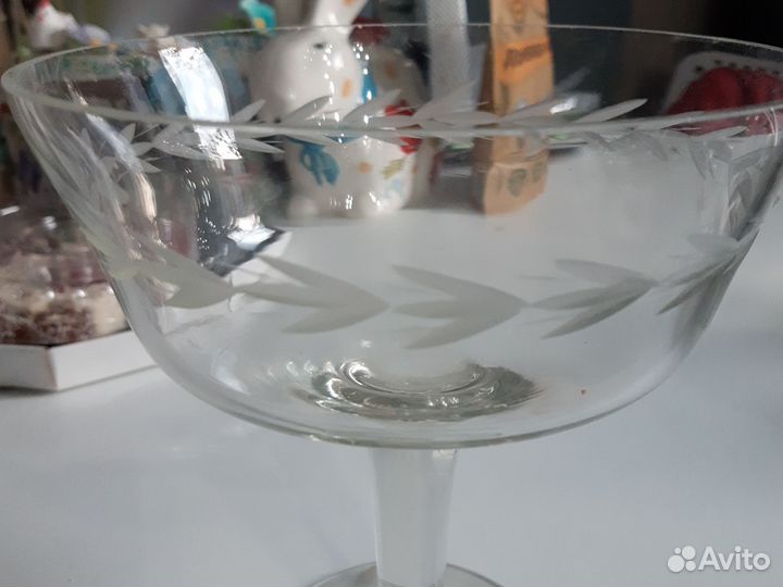 Ваза для фруктов на ножке СССР конфетница