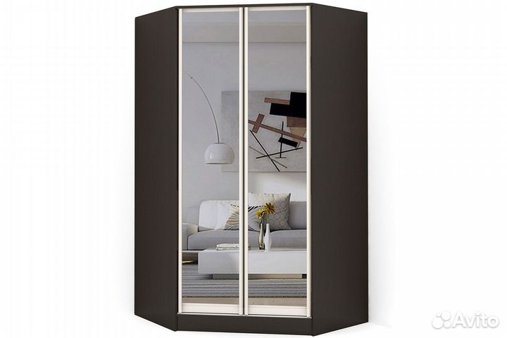 Шкаф угловой двустворчатый 