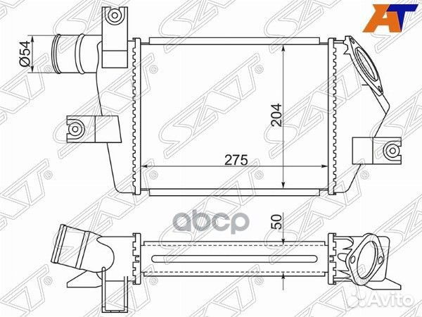 Радиатор интеркулера mitsubishi L200 05/pajero