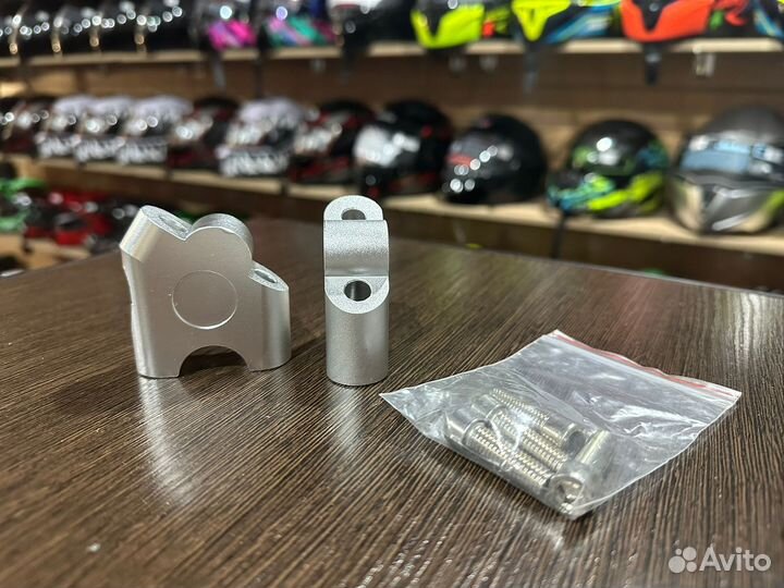 Проставки для руля мото с выносом 22мм хром