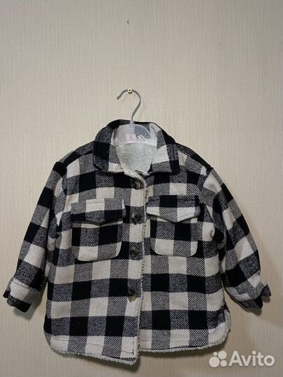 Рубашка в клетку теплая мальчику