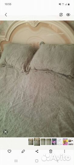 Плед покрывало пушистое 2 подушкии