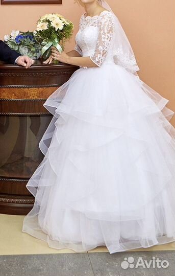 Свадебное платье 42 44 пышное