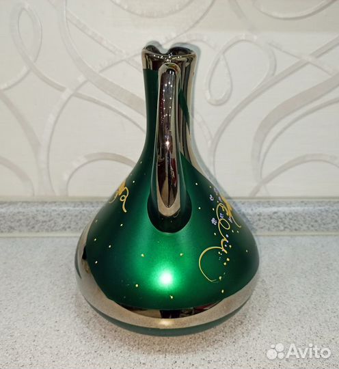 Кувшин восточный богемское стекло СССР винтаж