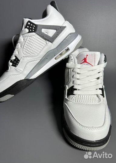 Кроссовки Air Jordan 4 White Oreo Люкс