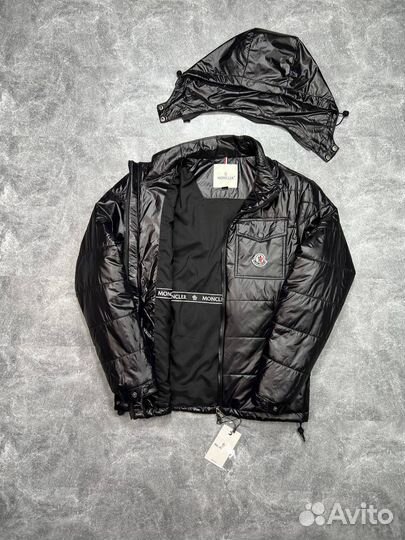 Куртка moncler глянцевая весенняя мужская