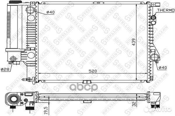 Радиатор системы охлаждения 10-25022-SX Stellox