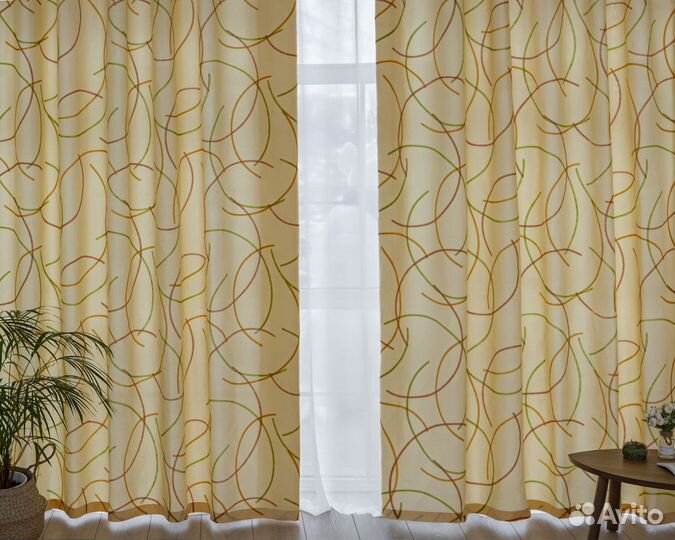 Комплект Шторы + тюль Зилан 480x270 вуаль 300x270