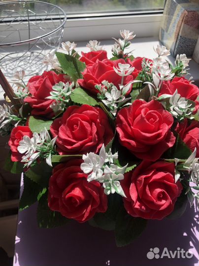 Букет из мыльных роз