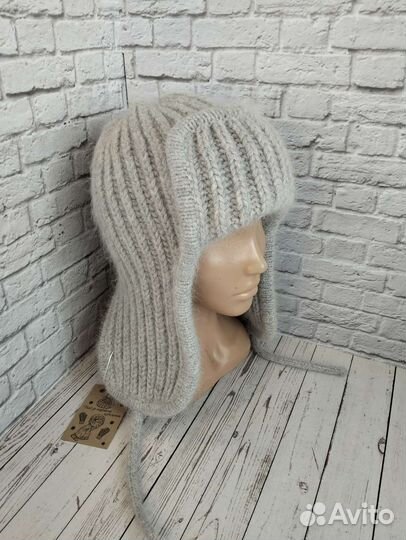 Шапка ушанка пух норки