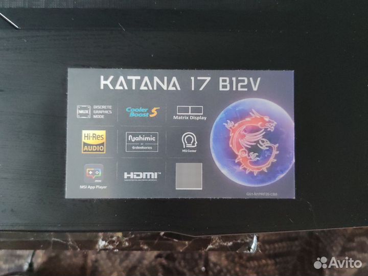 Игровой ноутбук MSI katana 17 B12VGK-274RU