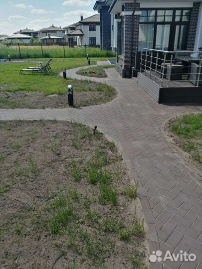 Укладка брусчатки, тротуарной плитки