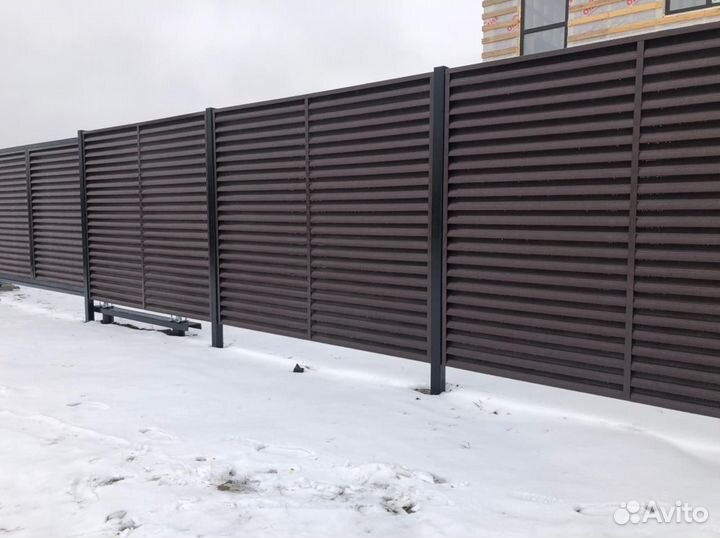 Заборы из евро жалюзи