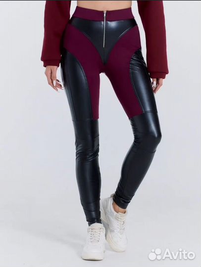 Леггинсы экокожа 42