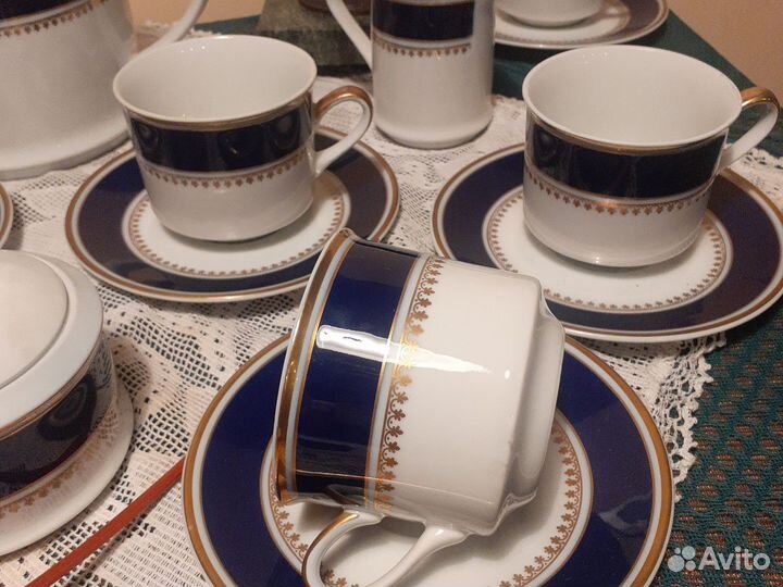 Сервиз чайный leandler кобальт.Германия.Винтаж