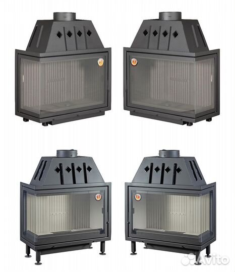 Каминная топка Экокамин Альфа 1000 два стекла