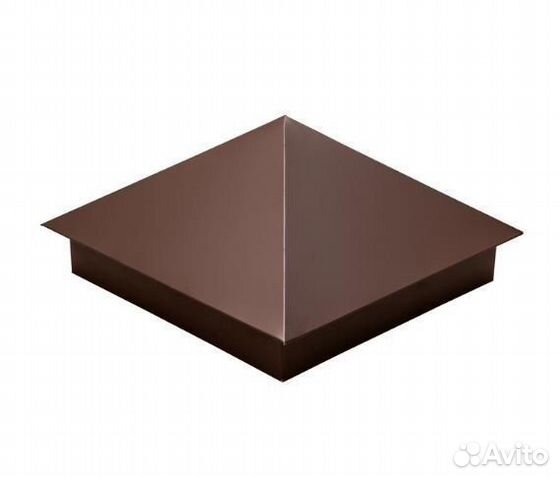 Колпак забор�ный (390х390) 0,5 RAL 8017 шоколад