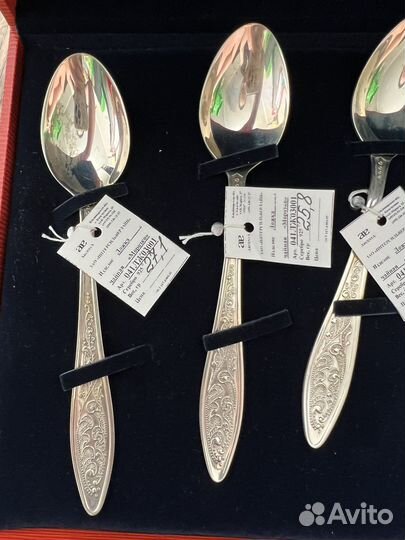 Набор серебряных чайных ложек Argenta 157.3гр