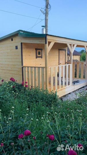 Баня - бочка каркасная баня из бруса