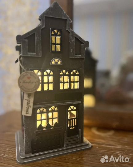 Светильник домик «ручная работа»