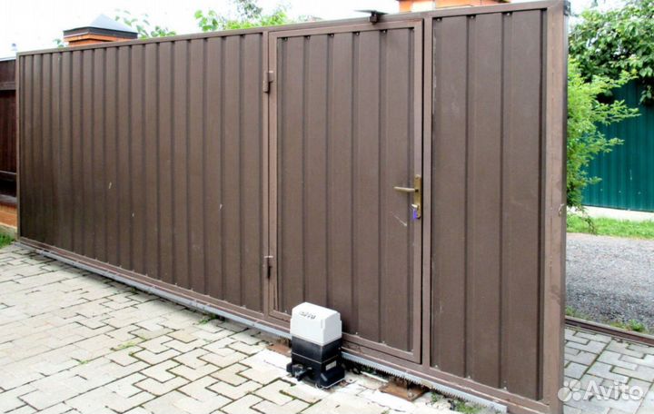 Откатные ворота с монтажом