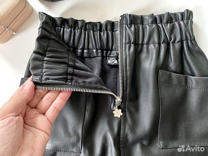 Юбка кожаная для девочки 122