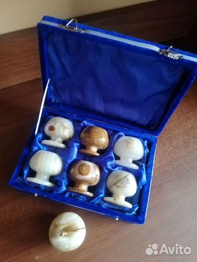 Набор Рюмок из камня Оникс + Яблоко