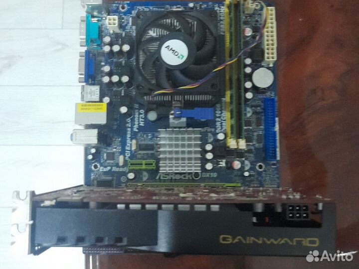 Материнская плата с блоком питания и охлаждение