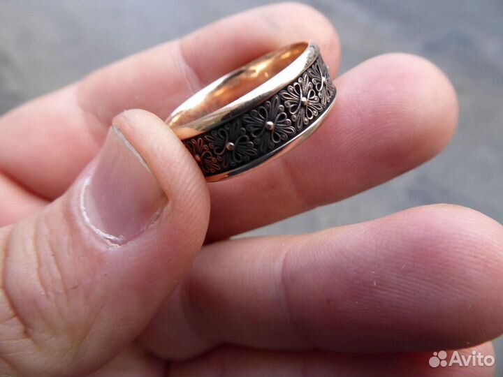 Золотое кольцо Лилия, золото 585 пробы