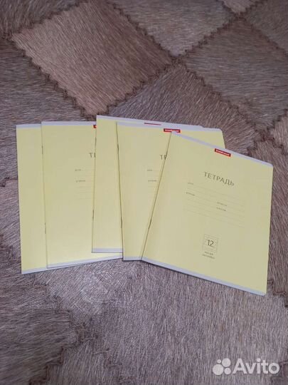 Тетради 12 л. в косую линейку