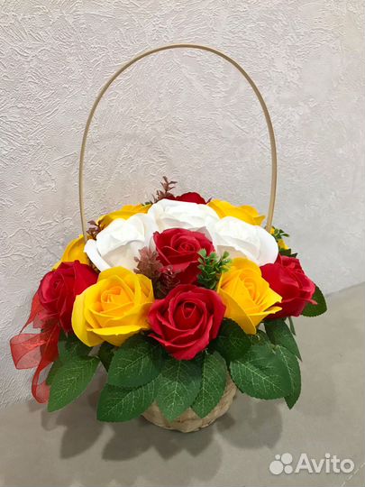 Букет из мыльных роз