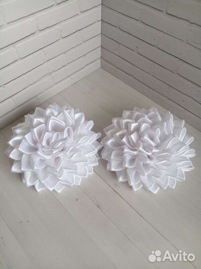 Банты белые для волос 1 сентября