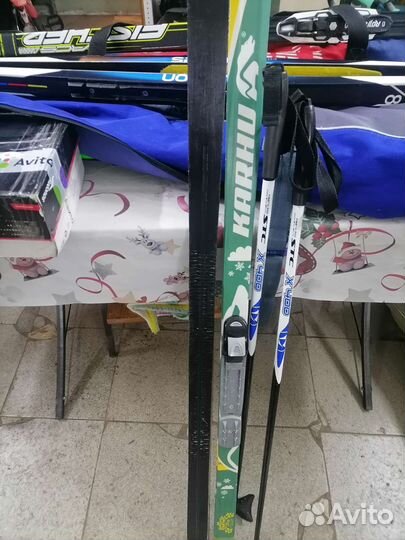 Лыжи беговые детские 130(комплект)