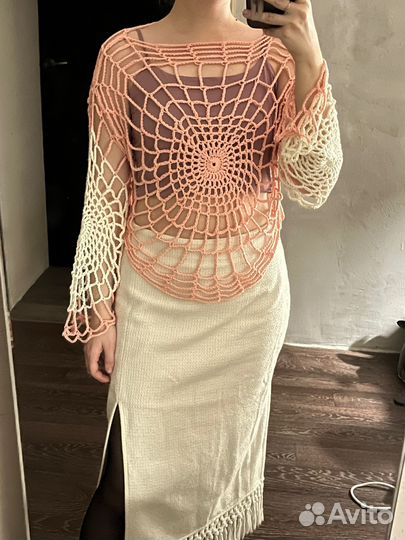 Кофта-паутина ручная работа