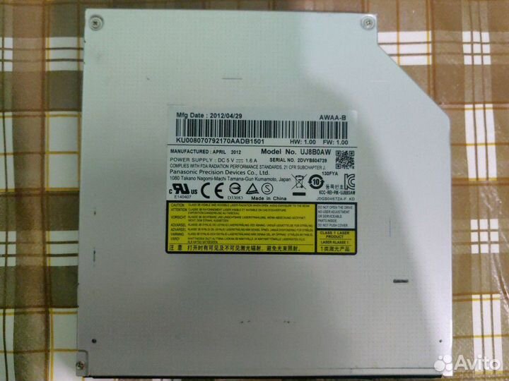 Оптический привод DVD-RW для ноутбука Acer aspire