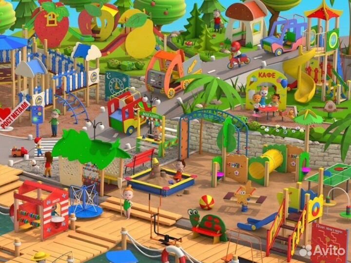 Детские площадки, качели карусели в наличии