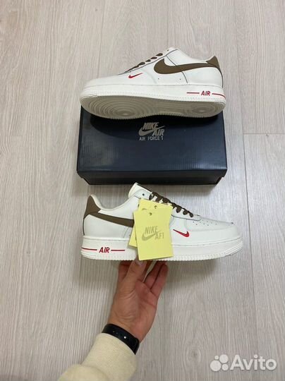 Кроссовки Nike Air Force 1 Premium White Brown