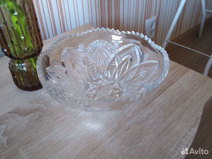 Хрустальная салатница большая