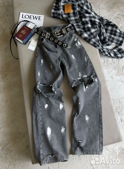 Balenciaga джинсы рваные