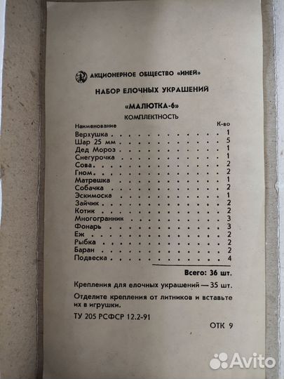 Елочные игрушки СССР Иней