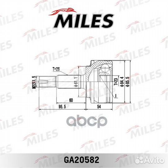 ШРУС toyota auris E150/corolla X E150 1.3-1.6 06
