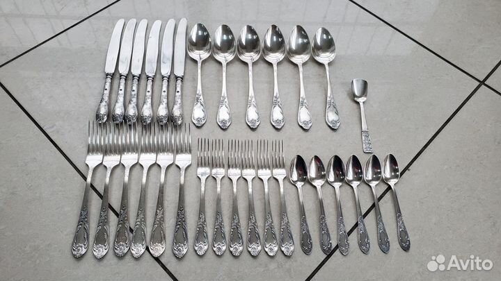 Столовые приборы 31 шт мельхиор СССР набор новый