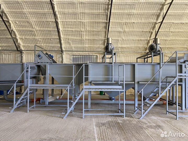 Линия мойки, сушки и фасовки овощей