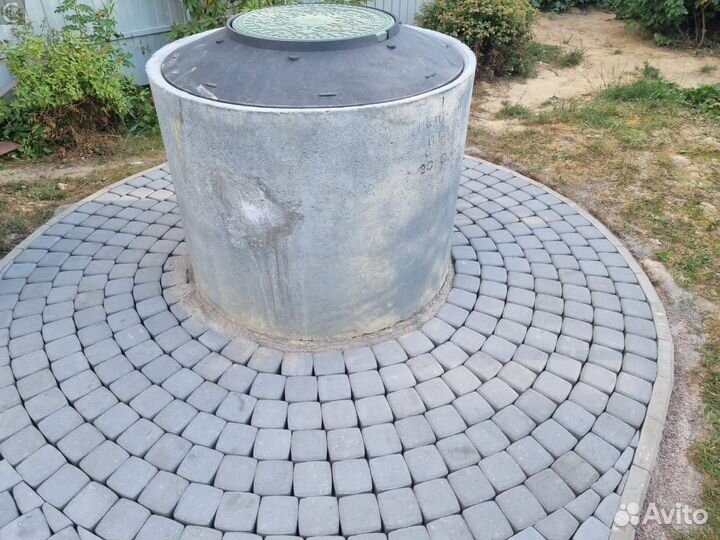 Укладка тротуарной плитки, брусчатки.газон