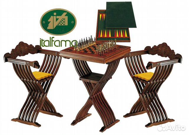 Игровой стол С креслами (шахматы, шашки, нарды, ка