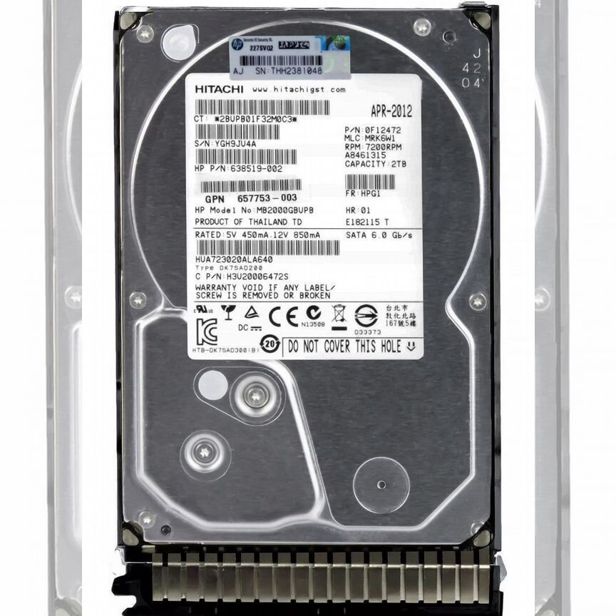 [MB2000GBUPB] Жесткий Диск Hp 2tb Sata3 3,5" Hdd Mb2000gbupb