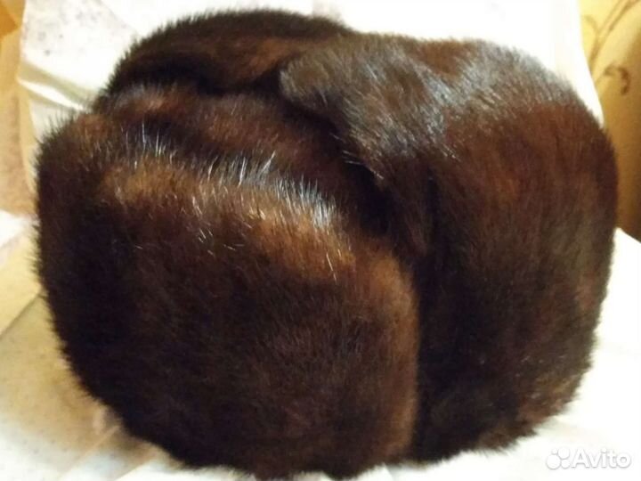 Норковая шапка мужская ушанка-обманка