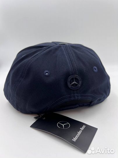 Кепка бейсболка Mercedes Benz 44 синяя премиум