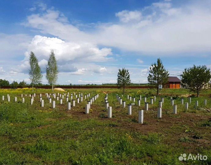 Фунламент на забивных сваях. Жб сваи с монтажом