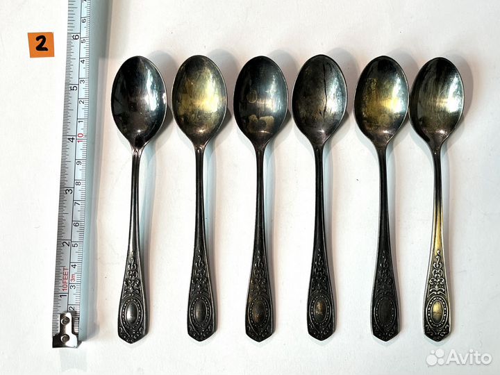 Чайные ложки мельхиор СССР Кольчугино